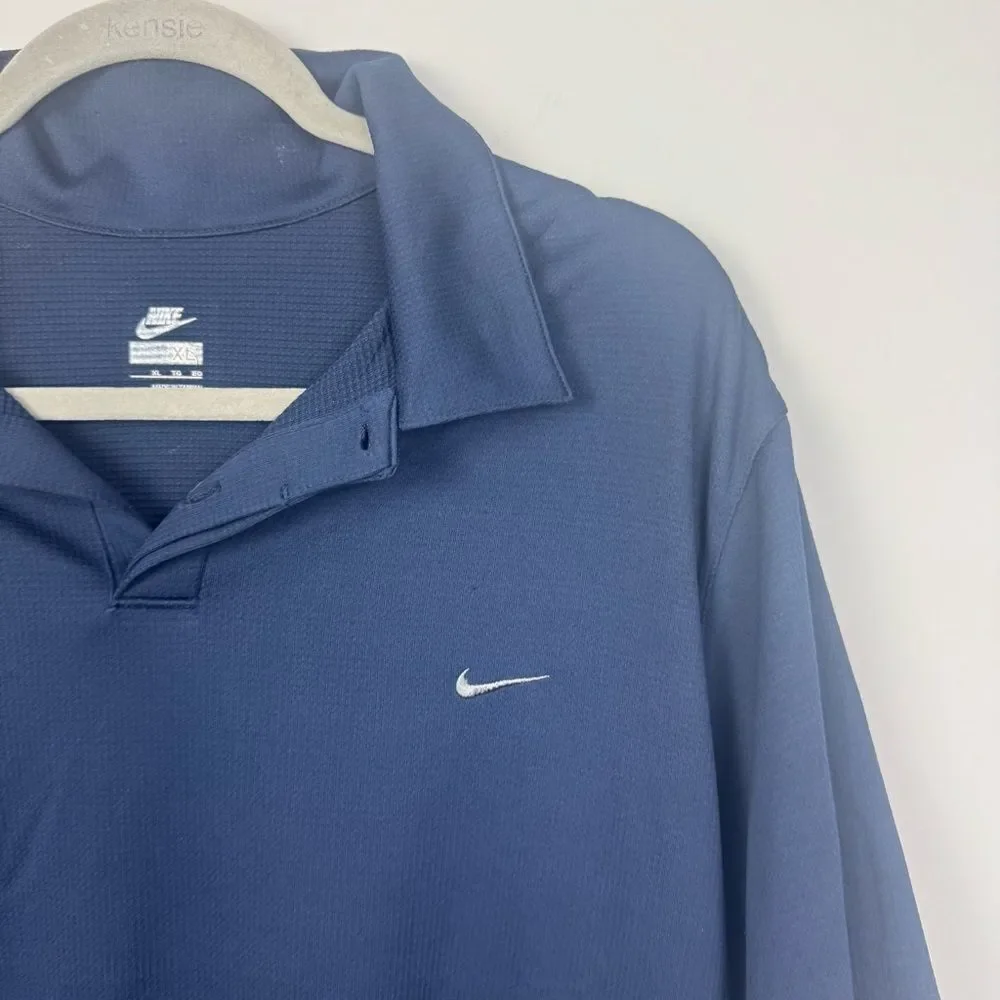NIKE | Navy Blue & Gray Training Polo Shirt Men’s Size X-Large